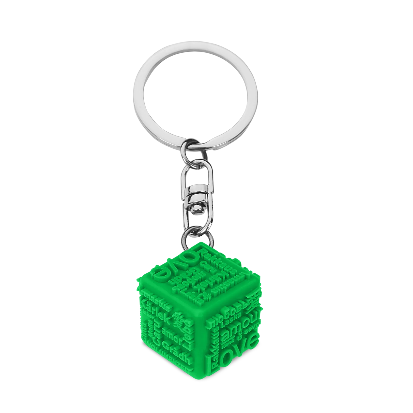 Keychain Heart Song Green